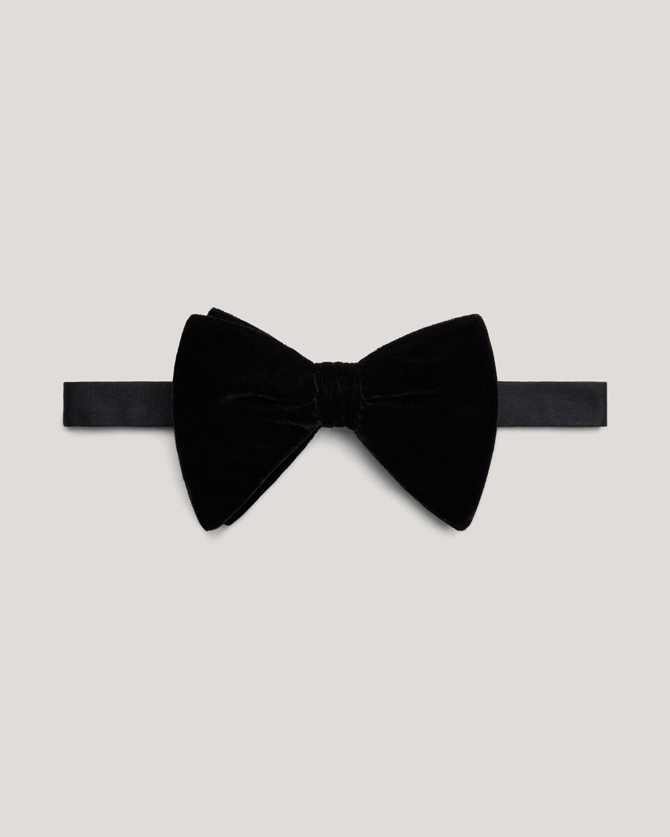 Large Black Velvet Bow Tie 